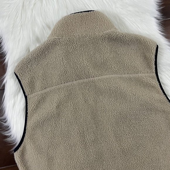 Untuckit Men's Size Large Beige Fleece Davis‎ Vest Jacket - Picture 8 of 8